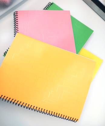 SHARMA BUSINESS Spiral Notebook A4 Cool Notebook 70 GSM ,200 GSM Set of 4 Notebook For Student A4 Notebook Unruled 200 Pages