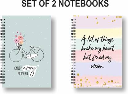 ROT RIX combo of 2 Notebooks A5 Diary Unruled 144 Pages