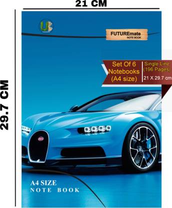 futuremate note book A4 Notebook single rule 196 Pages