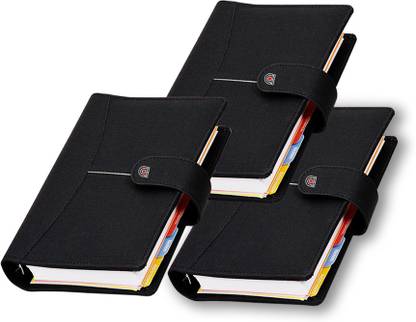 COI Black Faux Leather diary 2023 for Daily Use for Office Going Men And Women Regular Diary Ruled 365 Pages