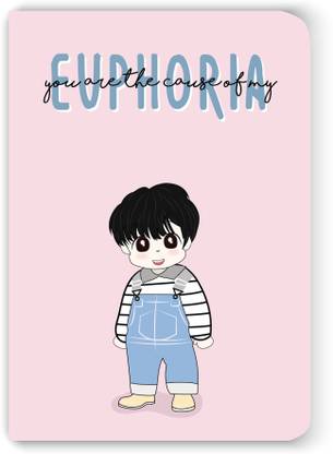 lovekarnival BTS JUNGKOOK CHIBI CUTE SMALL POCKET DIARY/ POCKET NOTEBOOK A6 Notebook Blank 40 Pages