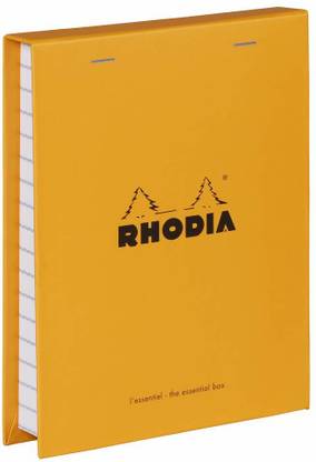 RHODIA Treasure Box Set A5 Note Pad Basics Stapled Orange Line Ruled ColoR 140 Pages
