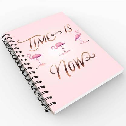 Anbhudan Pink Cute Swan Unruled A5 Notebook A5 Notebook NO 120 Pages