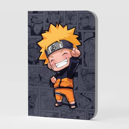AB Posters Anime Design Ruled Soft Cover Notebooks For Anime Fans (Chibi Naruto) A5 Notebook Single Rule 100 Pages