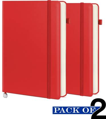 Abstract Collection A5 Regular, Designer With Closer Band (Pack of 2) A5 Notebook Single 200 Pages