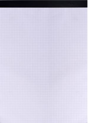 twinster Grid Paper Pad, 8.5 x 12 Inch, 50 Pages Quad Ruled Engineering Graph Pad (White) A4 Note Pad Ruled 50 Pages