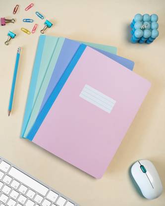 Fun Lines Premium Candy Pastel A4 Notebook Ruled- Pack of 3 176 Pages