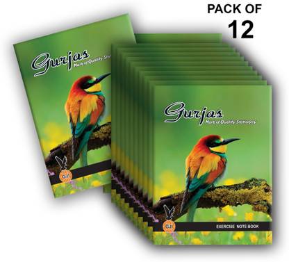 Gurjas Soft Bound Small Regular Notebook Ruled, Single Line 76 Pages