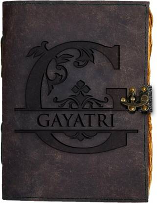 DI-KRAFT Handmade Classic Design Leather-GYATRI Printed Diary A5 Diary Unruled 200 Pages