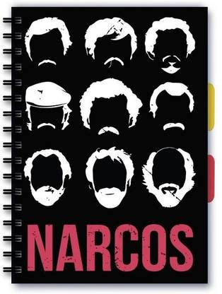 CyberNotes Narcos Series Minimal Art Notebook A5 Ruled A5 Notebook 80 Gsm Ruled 200 Pages