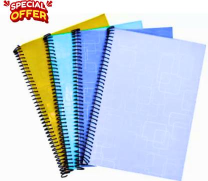 UNIQPAL Set of 4 A4 Notebook plain 200 Pages