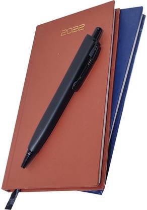 SMKT | Note Down Your Important Information | Pocket Diary with Pen | SET OF 2 Pocket-size Diary ruled 110 Pages