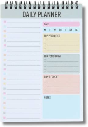 Hippie Toobi To Do List Notepad Daily Planner with Priority Sections, Task and Notes A5 Notebook Ruled 60 Pages