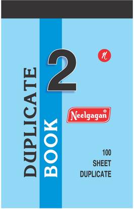 NEELGAGAN Duplicate No.2 With Carbon (100 Ruled + 100 Plain)(P-3) Regular Note Pad Suitable For Delivery, Record & Bill Book (13.0 cm x 21.0 cm) 200 Pages