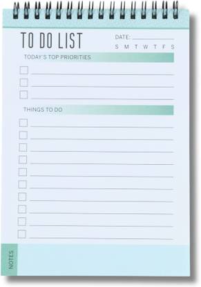 Hippie Toobi To Do List Notepad Daily Planner Organizer with Priority Sections A5 Note Pad Ruled 60 Pages