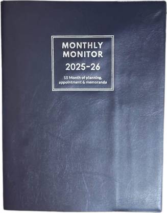 Greeshma MONTHLY SCHEDULE PLANNER Regular Diary 2025-2026 Single Rule A4 Size 32 Pages