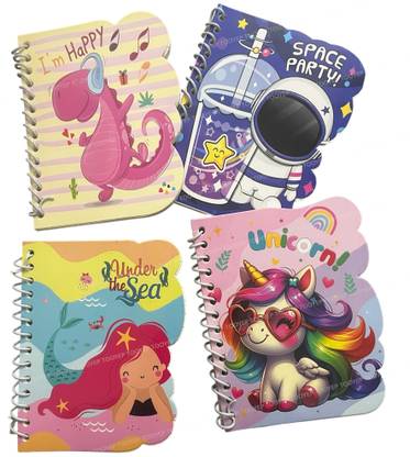 Le Delite Spiral notebook cutout shape A7 Diary Ruled 50 Pages