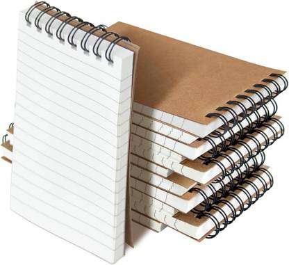 CLAPONE Spiral Notebook with Natural Heavy Duty Paper for School, College, Office, Home A4 Note Pad ruling 80 Pages