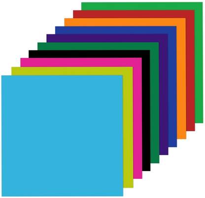 Target Publications Origami Paper for Art and Craft | 15 X 15 cm | ( 10 Color X 20 Sheet ) 80 GSM Regular Gift Set Unruled 200 Pages