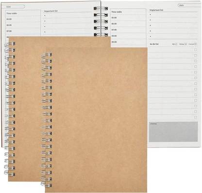 TWONE Daily Planner Pad, Time Management Planner Things to Do Today Notepad A5 Notebook Ruled 100 Pages