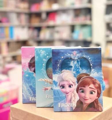 Art Bundle Frozen Girls Secret Lock Diary Cartoon Print for Gifts (Size 16.5 * 13 * 3 cm) A6 Diary Ruled 60 Pages