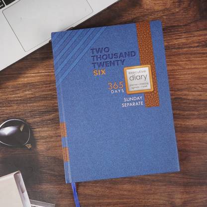 Erminio Palamino Hard Cover Executive Diary 2026, Premium Design, Daily Planner with Meeting B5 Diary Ruled 365 Pages