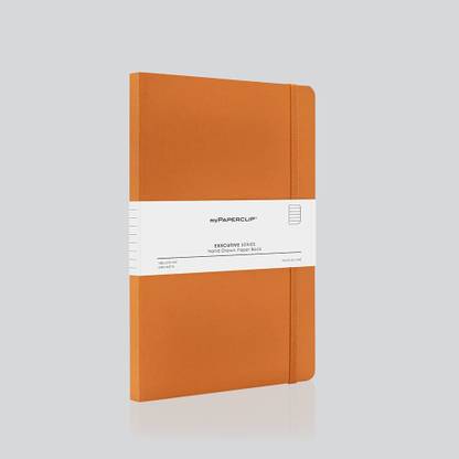 myPAPERCLIP Executive Series Notebook, (148 x 210 mm, 5.83 X 8.27 in) ESP240A5-R Orange, A5 Notebook Ruled 240 Pages