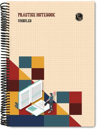 PW Physics Wallah Practice Notebook Unruled Single Regular Notebook Unruled 280 Pages