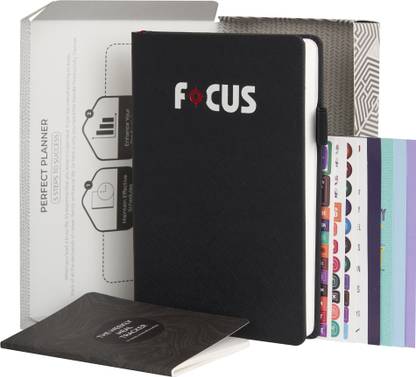 Doodle Hard Bound Productivity Planner Kit A5 Planner/Organizer |12 Monthly Planner|Notes Pages & 200+Stickers|Pocket Meal Planner|Ruled 288 Pages