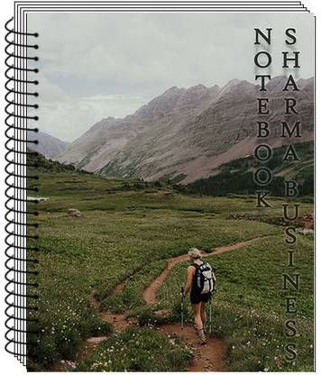 KRASHTIC Big A4 Spiral Unruled Notebook, 75 GSM Paper, Set of 1 (grass land ) A4 Notebook Unruled 200 Pages