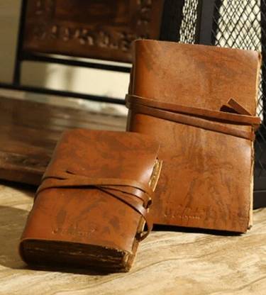 EstoreLLP Handmade Vintage Leather Journal With Wrap Around Leather Strap Regular Notebook Leather 200 Pages