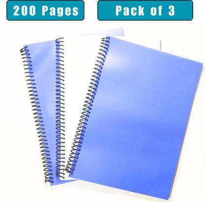 S P EDU NOTEBOOK Spiral notebook copy A4 Unruled white 200 Pages / 100 sheets each A4 Notebook Unruled 200 Pages