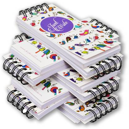 Flipkart SmartBuy Premium Pocket Notepad | 100 Sheets Each | Spiral for Girls and Boys Pocket-size Note Pad Unruled 200 Pages