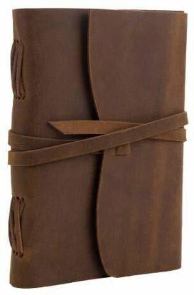 Anshika International Handmade Leather Unlined Journal - Genuine Leather Notebook & Daily Notepad for Men & Women Size 7x5 Inches Regular Diary Unruled 100 Pages