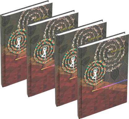 TULMAM Yoga Print Hard Bound Executive Planner Organiser for personal/Office Diary 2024 B5 Notebook Ruled 365 Pages