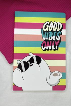 adorsfind Good vibes only notebook A5 Notebook Ruled 100 Pages