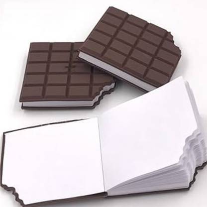 RAZY Chocolate Shaped Personal Desk Notepad Memo Book Small Diary (Brown) It A5 Notebook kids 160 Pages