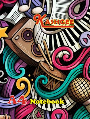 KASHGEE A4 Semi Rough (Medium Quality Paper) Ruled | A4 Notebook Single Line 482 Pages