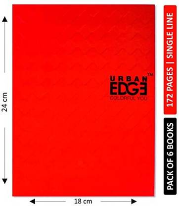 URBAN EDGE EDGE Regular Note Book SINGLE RULED 172 Pages