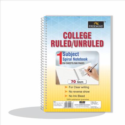 FREEMIND Spiral notebook Regular Notebook Single Line 500 Pages
