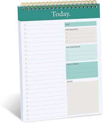 TTWONE To Do List Notepad - Daily Planner Notepad Undated Multicolor B5 Note Pad Ruled 60 Pages