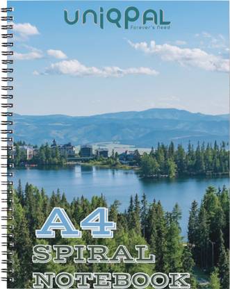 UNIQPAL SET OF 1 A4 Notebook UNRULED 200 Pages
