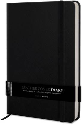 alDivo Texture Leather Cover Executive Journal Notebook Diary with Elastic Lock A5 Diary Ruled 192 Pages