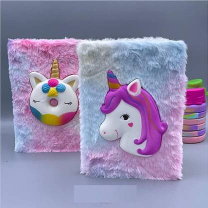 venimall furry diary mix design squishy toy A5 Notebook Ruled 80 Pages