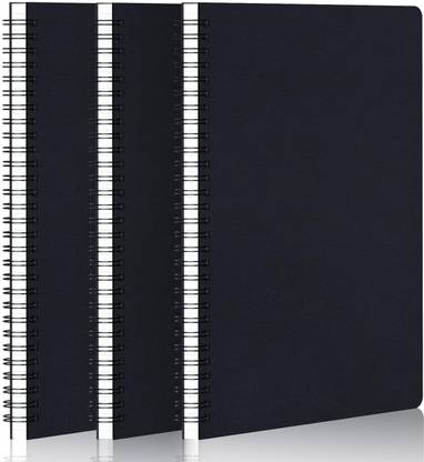 TWONE B5 Square Grid Black Notebook B5 Notebook Graph 120 Pages