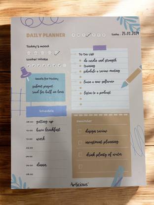 articious Diary Notebook B5 Planner 60 Pages