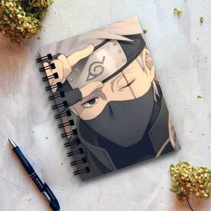 THEME VINTAGE Naruto Anime Kakashi Hatake Symbol Designer Notebook A5 Notebook Unruled 160 Pages