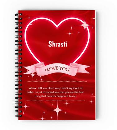 GIFTUATION Love Shrasti /spiral diary & gift for couples A5 Diary Unruled 140 Pages