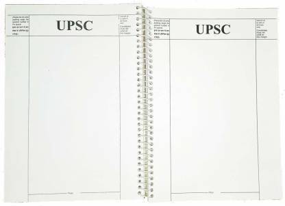 bookhub NA A4 Notebook Spiral UPSC Mains Answer Writing Competition exam Booklet 70gsm (MULTICOLOR) 300 Pages