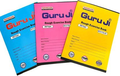 Guruji Rough Work Notebook (21 x 29 cm) Exercise NoteBook A4 Notebook SINGLE LINE 200 Pages